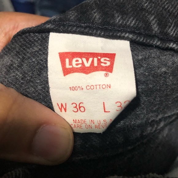 Vintage Levi's 550 Jeans Men's 36x32 High Rise Straight Leg 90's Made in USA Den - Picture 2 of 7